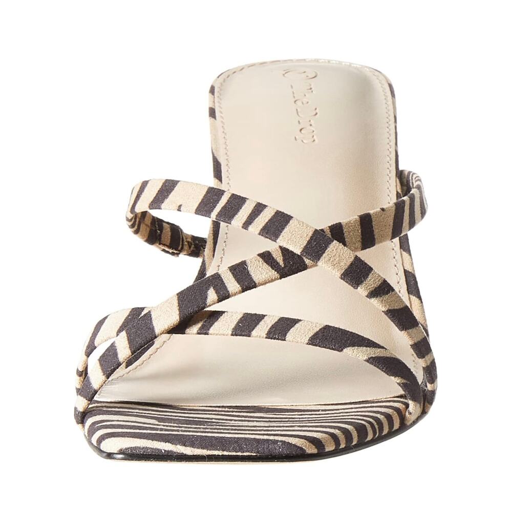 The Drop Women's Zebra Amelie Strappy Square Toe Heeled Sandal - Picture 4 of 4